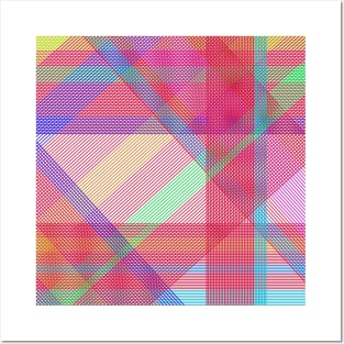 Abstract Lines - Rainbow Colors Posters and Art